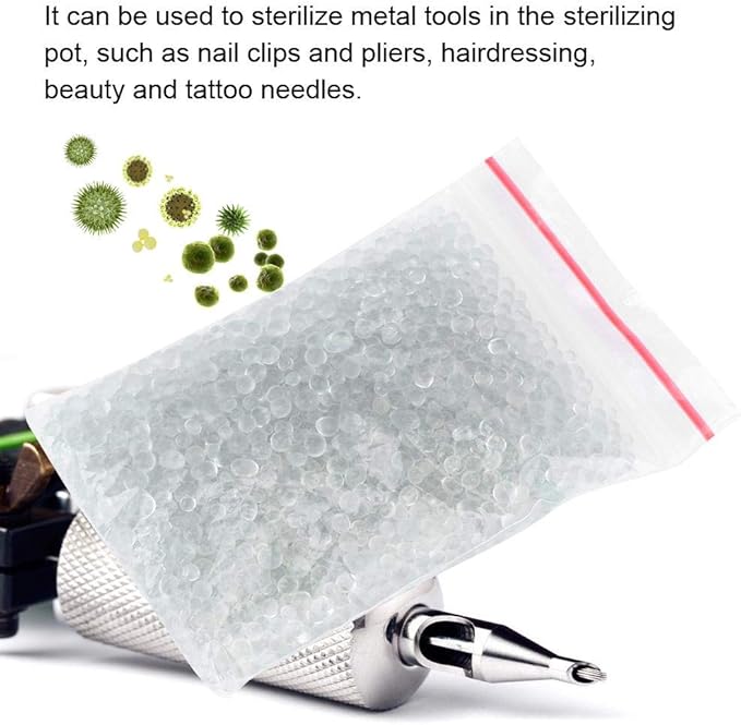 Nail Sterilizer Glass Bead,120g Glass Balls for High Temperature Nail Steriliser Box Sand Beads for Scissors and Tweezers and Manicure Metal Tool Sterilizer Pot Nail Art Equipment