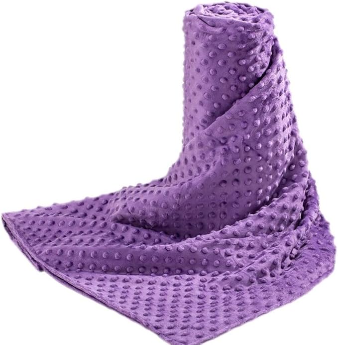 Acdyion Weighted Blankets Removable Duvet Cover for Adults Queen Size (60"x80"),Heavy Blanket Duvet Cover with Soft and Comfort Minky with 12 Ties,Machine Washable Soft Weighted Blanket Cover (Purple)