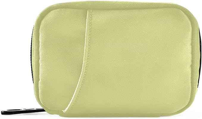 Naanle Pill Box 7 Day Case Travel Organizer Bag with Zipper Portable Compact Size for Vitamin Supplement Holder, Solid Color Chartreuse Yellow, 4.6 x 3.14 x 1.88 Inch, 0.12 kilograms, 1.0 Count
