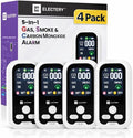 5‑in‑1 Upgraded Natural Gas Leak Detector & Carbon Monoxide Detectors with Smoke Alert Plug‑in with Dual Sensor, LCD Display Alarms, Temperature & Humidity Monitor for Home & RV (4)