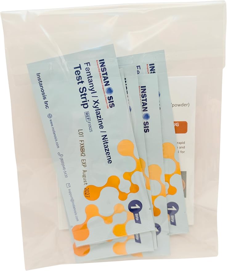 3-in-1 Fentanyl/Xylazine/Nitazene Test Strips for Liquid, Pills & Powder Substances, 5 Count, Made in USA, 10x More Sensitive - for Harm Reduction & Forensic Investigation