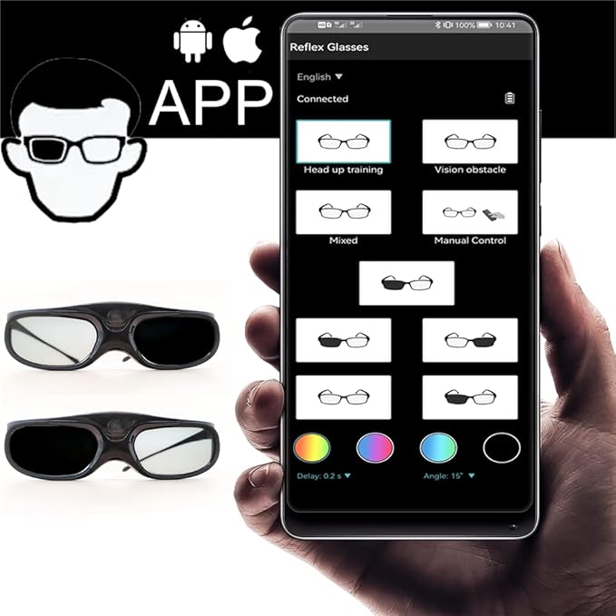 Head up Training to Prevent Head Down Basketball Football Standard Training from hindering Vision stroboscopic Glasses + app