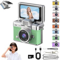 Mini Keychain Digital Camera Retro Mini Digital Video Camera Small bodycam 1080P FHD Recording with 0.96" IPS Screen with 6 Retro Filters AVI Format-Ideal for Phone Transfer (Green, 32G)