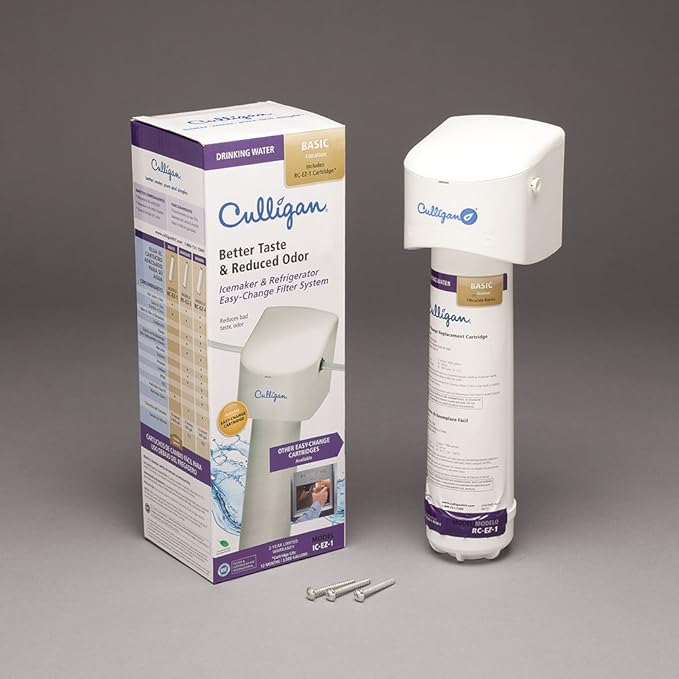 Culligan IC 1 EZ-Change Basic Inline Icemaker and Refrigerator Filtration System, 1 Count (Pack of 1)