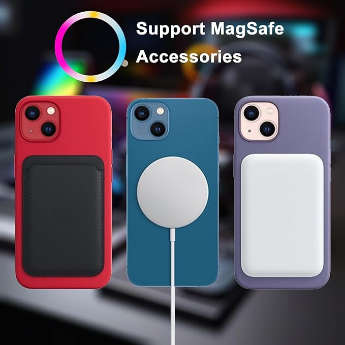 TENOC Universal Metal Ring Sticker for Magnetic Charger Compatible with iPhone/Samsung/Android All Cellphones, Magnetic Mount/Phone Holder Conversion Accessories, 3Pcs, Rainbow