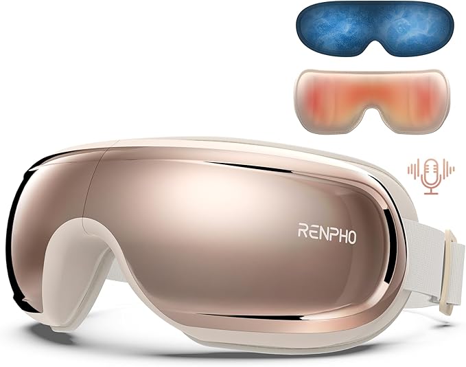 RENPHO Eyeris 3 Eye Massager with Heat and Cooling Voice Control, Mothers Day Birthday Gifts for Mom Women Men Her, FSA Eligible HSA Eye Mask for Migraine Relief, Eye Care Dry Eye Relax Reduce Strain