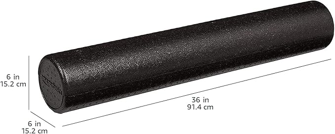 Amazon Basics High-Density Foam Roller for Exercise, Stretching and Muscle Recovery, 36 Inches, Black