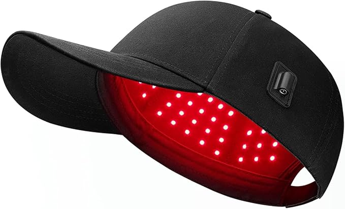 Laser Hair Growth Cap, Red Light Hat, Black