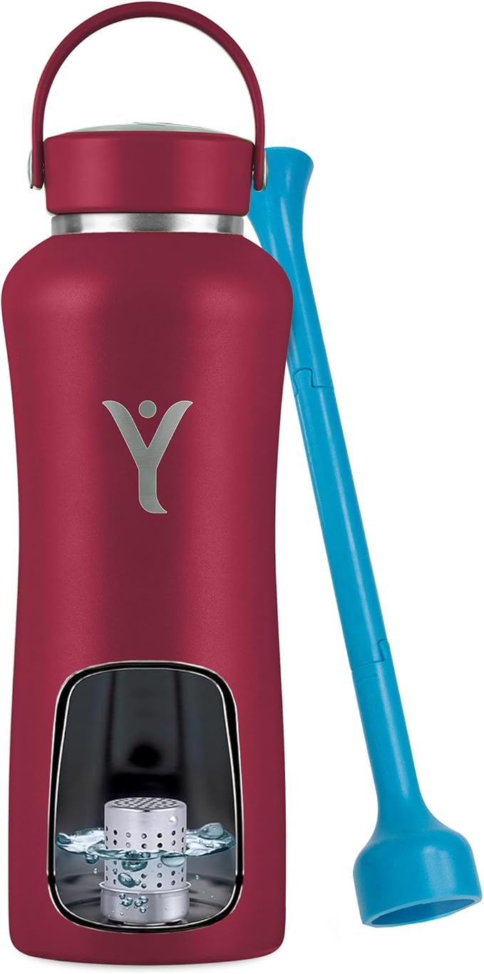 DYLN Hydrogen Water Bottle | Create Hydrating Alkaline Hydrogen-Rich Water Up to 9 pH | Vacuum Insulated Stainless Steel Water Bottle | Keeps Water Cold for 24 Hours