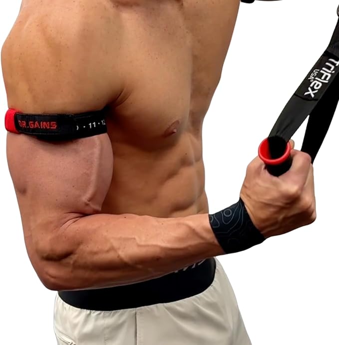 Premium Nylon & Metal Buckle BFR Bands | Blood Flow Restriction Bands for Occlusion Training Weight Lifting (Arms)