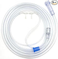 ResOne 7Ft Soft Adult Oxygen Nasal Cannula 5-Pack - Curved Prongs, Crush-Resistant Tubing - Nasal Tubes, Oxygen Concentrator Supplies - Soft Curved Nose Piece, Standard Size, Standard Flow 6 LPM