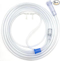 ResOne 4Ft Soft Adult Oxygen Nasal Cannula 5-Pack - Curved Prongs, Crush-Resistant Tubing - Nasal Tubes, Oxygen Concentrator Supplies - Soft Curved Nose Piece, Standard Size, Standard Flow 6 LPM
