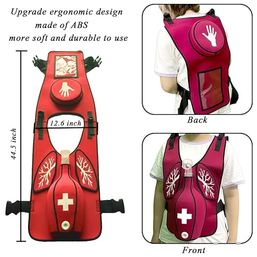 Anti Choking Obstruction Trainer Vest - Heimlik Practice Training Model Education for Nurse & Student First Aid Teaching Accessories (Adult)