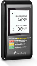 Home Radon Detector with Bracket，Portable Radon Test Kit for Home with Long and Short Term Radon Monitoring, Lightweight, Easy-to-Use, AAA Battery-Powered USA Version, PCi/L, Black