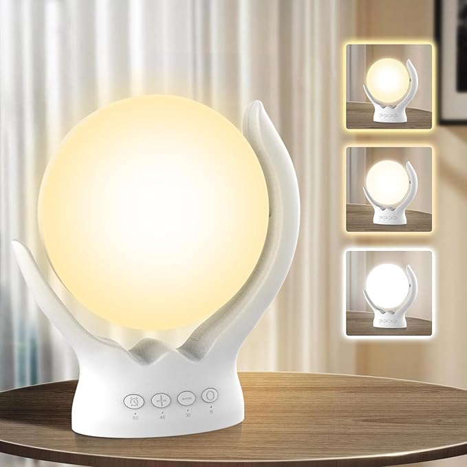 Voraiya Rotatable Light Therapy Lamp,10000 Lux Sunlight Lamp with UV-Free,3 Color Temperature & 5 Brightness Level & Timer,Therapy Light for Home, Office, Decoration