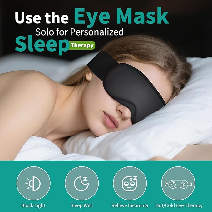 3-in-1 Migraine Relief Cap with Neck Ice Pack Wrap & Detachable Ice Eye Masks, Soothing Headache Relief Cap Ice Cold Pack Mask, Cold Heat Compress Reusable Headache Relief Products for Stress Hangover