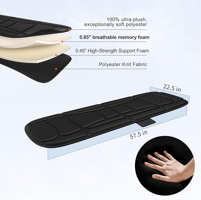 Vibration Massage Mat with Heat, Full Back Heating & Lumbar Traction, Back Massage Chair Pad for Seniors, Office Workers, 3 Intensities & 2 Heat Levels, Fatigue & Pain Relief in Office, Home
