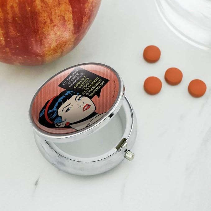 Not Good at Sappy Sentiments Sarcastic Comment Instead Funny Humor Pill Case Trinket Gift Box