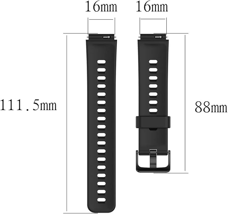 FitTurn 16mm Quick Release Watch Band for FITVII Slim Fitness Tracker Replacement [10 Pack] Colorful Silicone Wristband Adjustable Accessory Bands Strap for FITVII Slim Fitness Tracker