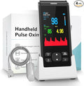 Pulse Oximeter - Handheld Pulse Oximeter Rechargeable Overnight Pulse Ox Continuous oxygen meter finger pulse oximeter Fingertip with Pulse o2 sat monitor finger for oxygen SpO2