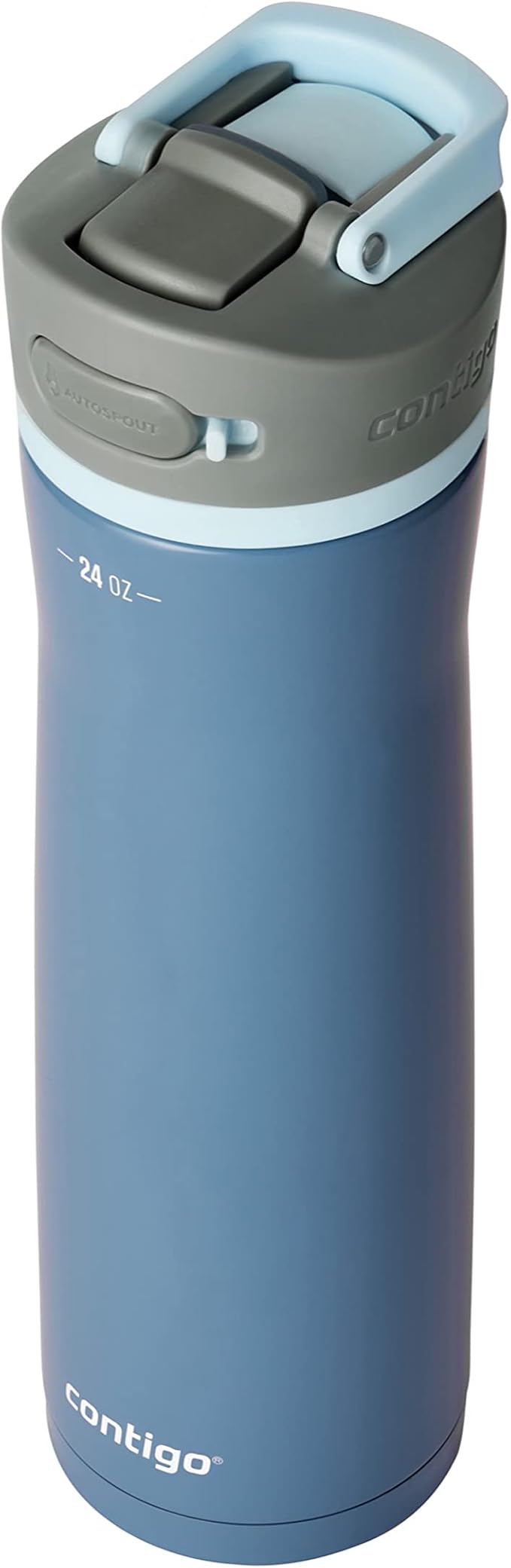 Contigo Wells Chill Stainless Steel Water Bottle with AUTOSPOUT Straw Lid 24oz w/filter Dark Ice