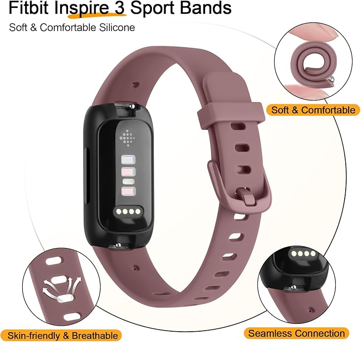 AK Band Compatible with Fitbit Inspire 3 Bands for Women Men, Adjustable Replacement Sport Wristbands Straps for Fitbit Inspire 3 Fitness Tracker