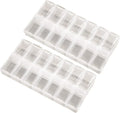 2 Pack OPP Clear Daily Pill Box Organizer, Am Pm Pill Organizer 7 Day, Weekly Pill Organizer 2 Times a Day for Pills, Supplements and Medication, Small Pill Box 7 Day, Medication Organizer