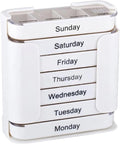 Stay on Track - 7-Day Medication Organizer, Weekly Pill Organizer, 7 Stackable Compartments Four Times-a-DayWeekly Individual Medicine Pill Boxes Cases Organizers with Large Compartments (White)