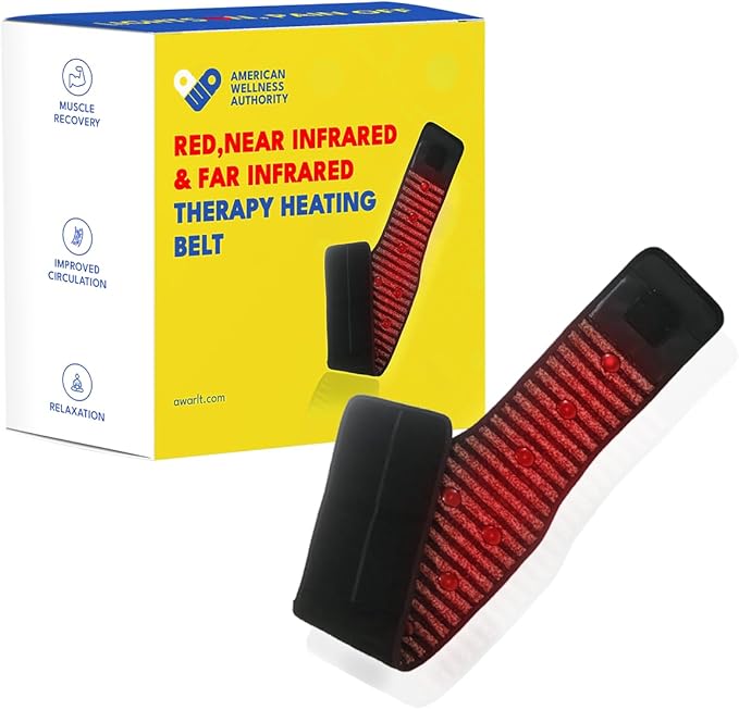 Red Light Therapy for Body – Advanced Infrared Heating Pad with Deep Heat & Multi-Mode Design – High-Power Far Infrared LED Belt for Back, Waist & Legs