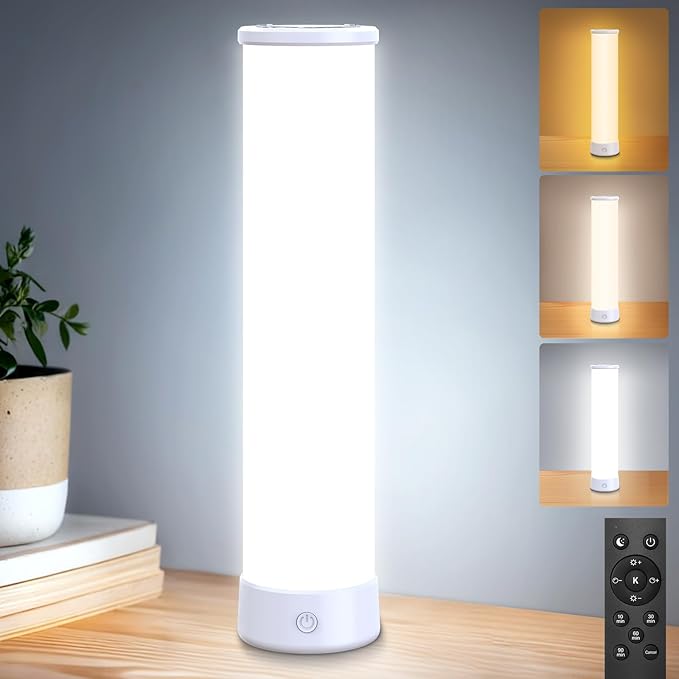 Light Therapy Lamp 15000 Lux, UV-Free Happy Sunlight Lamps with 3 Color Temperatures, Adjustable Brightness, Timer & Memory Function, Full Spectrum Light with Remote Control for Home, Happy Life