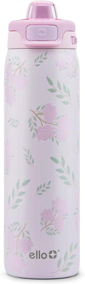 Ello Pop & Fill Insulated Stainless Steel Water Bottle with Quick Fill Lid, Leakproof Locking, Sip or Chug Spout, BPA-Free, Double Wall Vacuum Insulated for Sports, Travel & School- 22oz / 32oz / 40oz