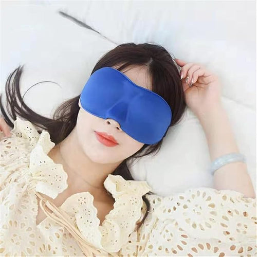 1 PCS 3D Sleep Mask for Women Men Eye Mask for Sleeping Contoured Cup Night Blindfold Mask Block Out Light for Kids Girls and Adult Blue