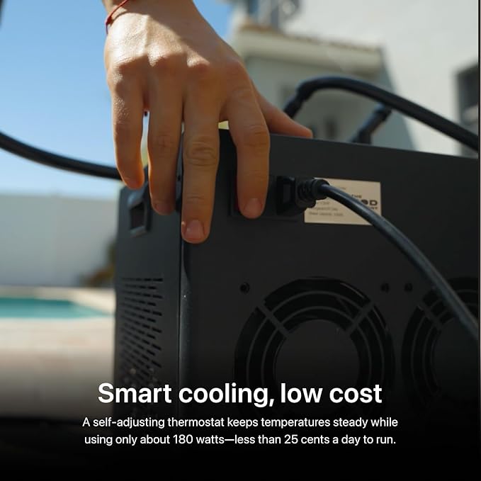 The Pod Company Pro Water Chiller – 0.5 HP – Ultra Fast 39°F Cooling for Cold Plunge Tubs – High-Power System for Heavy Use & Hot Climates – Compatible with Ice Pod & Long Pod