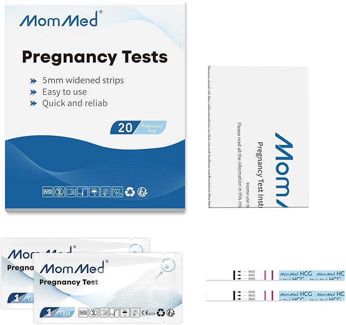 MomMed Early Detection Pregnancy Test, 15 Pack HCG Pregnancy Test Strips, Individually-Sealed Pregnancy Tests,Pregnancy Tests,99% Accurate (No Urine Cup)
