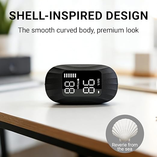 Pulse Oximeter Rechargeable with Magnetic Wireless Charging, Fingertip Pulse Oximeter SpO2 Oxygen Saturation Pulse Rate Monitor, Oximeter with Clear Backlit Display for Home Sports Travel Aviation Use