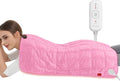 Comfytemp Far Infrared Large Heating Pad 17"×33" for Deeper Back & Period Relaxation, Weighted Electric Heat Pad with Evenly Filling Ceramic Bead for Better Fit, Mothers Day Gifts, XL Heated Pad, Pink
