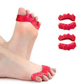 Weiuah 4-Pack Toe Separators & Toe Spacers -Bunion Corrector, Overlapping Toes corrector, Hammer Toe, Relieves Foot Pain, Restores Natural Toe Alignment Unisex,Regular Size (Yellow & Red)