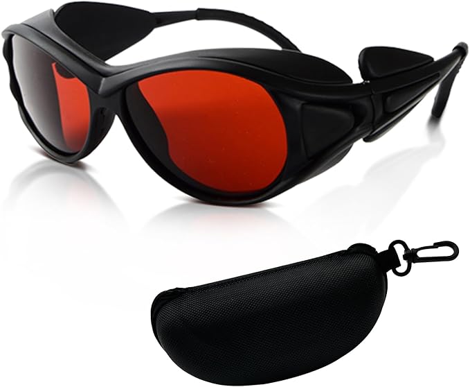 IPL & Laser Safety Glasses 190-550nm - Professional Protective Goggles for Laser Hair Removal, Tattoo & Eyebrow Removal, Eye Protection for Cosmetology Operators
