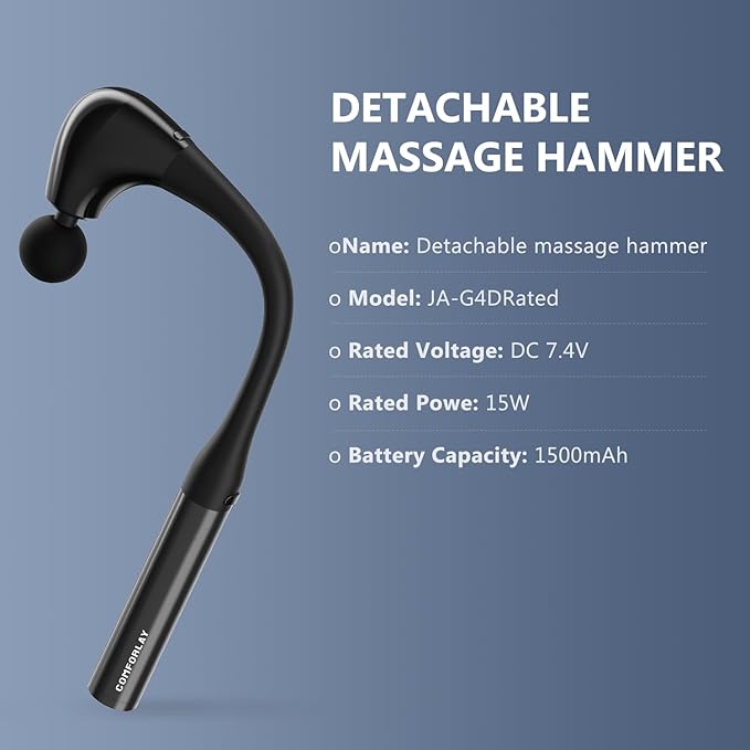 2-in-1 Muscle Massage Gun Detachable Elbow, Deep Tissue Body Massager for Athletes for Pain Relief，Handheld Massage Hammer with 4 Massage Heads for Body Builder