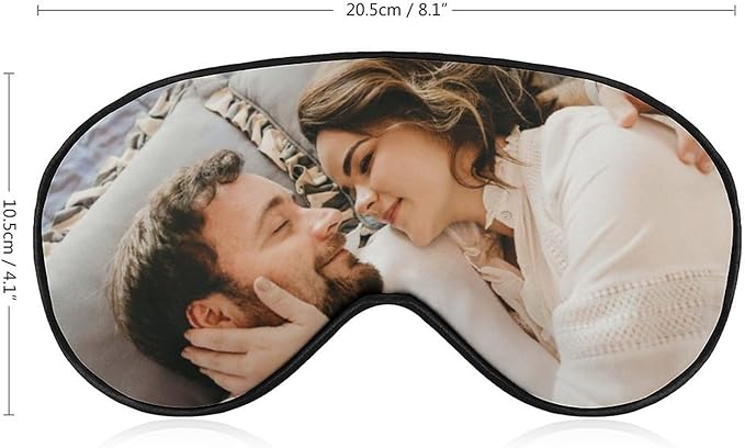 AMAPARK Custom Eye Mask for Sleeping Personalized with Picture Text Logo Sleep Masks Gift for Wedding Anniversary Party Favor, Hot Pink