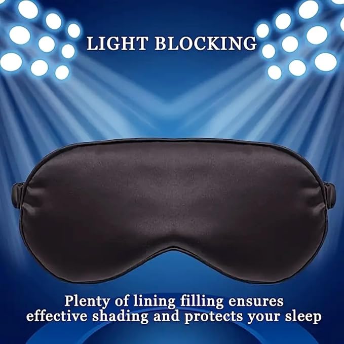 Sleep Mask for Women & Men,Blackout Eye Mask for Sleep,100% 6A Mulberry Silk Sleep Mask for Side Sleeper,Reduces Migraines & Puffy Eyes, Travel Office Airplane Use, Ideal Gift