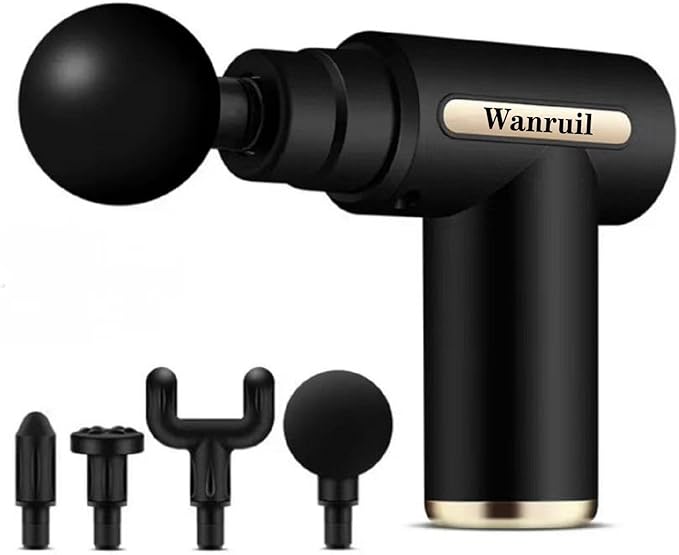 Massage Gun,Upgrade Deep Tissue Muscle Massage for Pain Relief,Percussion Massager with 4 Massage Heads & Silent Brushless Motor,Portable Handheld Massager Gifts for Women Men