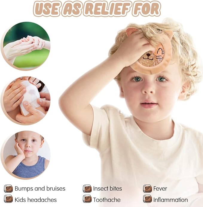 Hilph Kids Ice Packs for Boo Boos, FSA Eligible, HSA Approved, 3 Gel Toddler Cold Packs with Cute Cover for Injuries Reusable, Hot Cold Compress for Pain Relief, Toothache, Wisdom Teeth, Fever