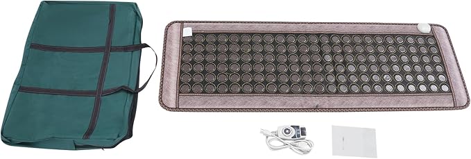 20 x 59 Inch Infrared Heating Pads for Full Back, 138 Pieces Natural Jade Electric Heating Pad for Back Neck Shoulder Fast Pain Relief (Pink)
