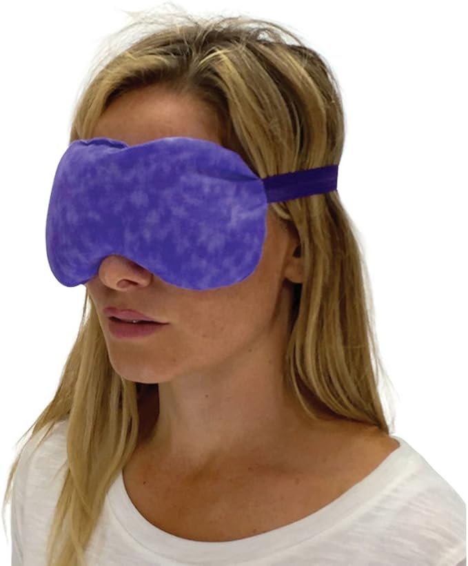 Nature Creation Lavender Aromatherapy Sleeping Eye Mask Pillow - Weighted Eye Mask for Sleeping, Relaxation, Yoga and Stress Relief - Cold Therapy Eye Masks for Women, Men - Purple Marble (Pack of 1)
