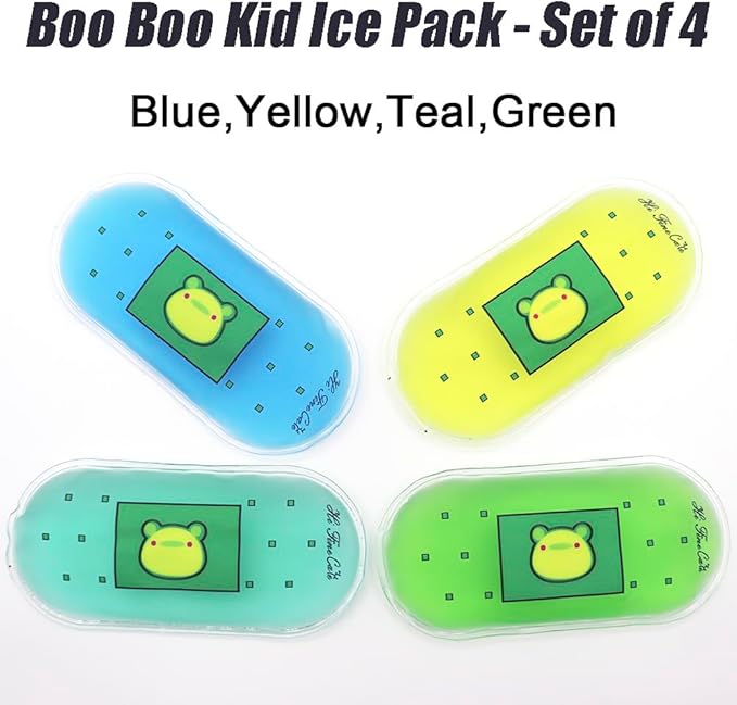 Small Ice Packs, Gel Ice Packs for Injuries Hot & Cold Ice Packs Bulk Reusable Flexible Mini Ice Pack Cold Compress for Pain Relief (4pcs (Frog))