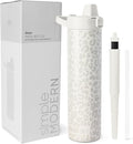Simple Modern Filtered Water Bottle | Insulated Stainless-Steel Carbon Filter Travel Water Bottles | Reusable for Clean Drinking Water On The Go | 24oz, Cream Leopard