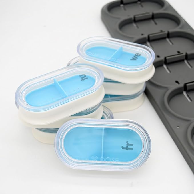 EQUADOSE Weekly Pill Organizer, Extra Large 7-Day Vitamin Jumbo Case with Removable Pods, Oversized Medication Carrier for Easy Travel and Daily Health Management, Travel-Friendly
