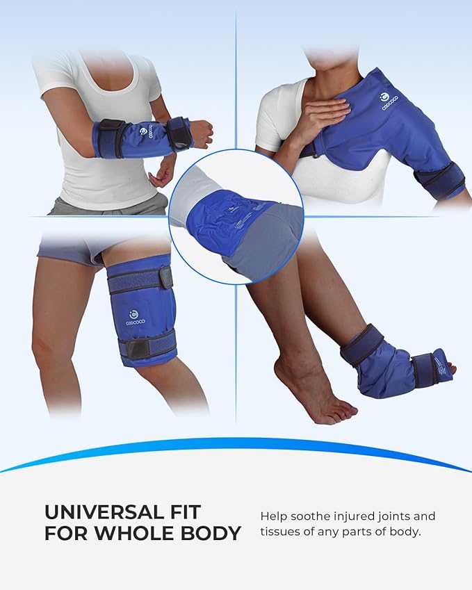 CooCoCo Shoulder Ice Pack Rotator Cuff Cold Therapy Wrap, HSA Eligible Ice Packs for Injuries Reusable, Instant Cold Compression Brace for Shoulder Pain Relief & Tendonitis, Recovery After Surgery