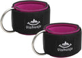 Ankle Straps Wrist Cuffs 5.5mm Neoprene Padded Large D-Ring for Cable Machines Fitness Legs Exercise Attachment Adjustable